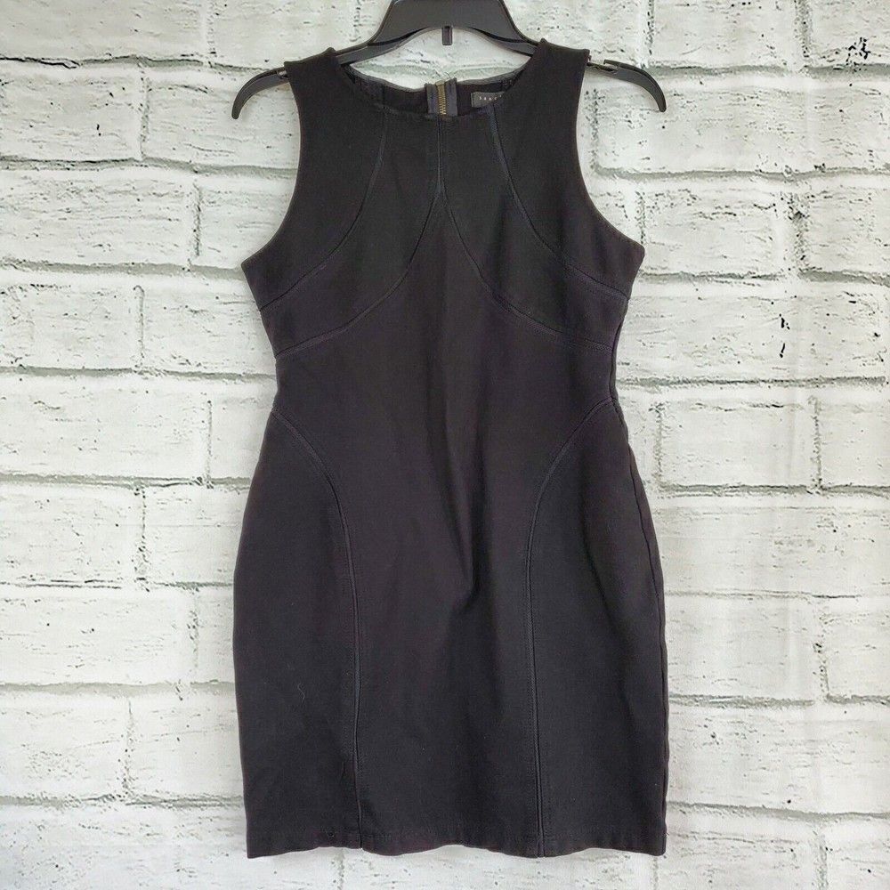 Sanctuary Little Black Dress Sleeveless Womens Large Rayon LBD career wear work